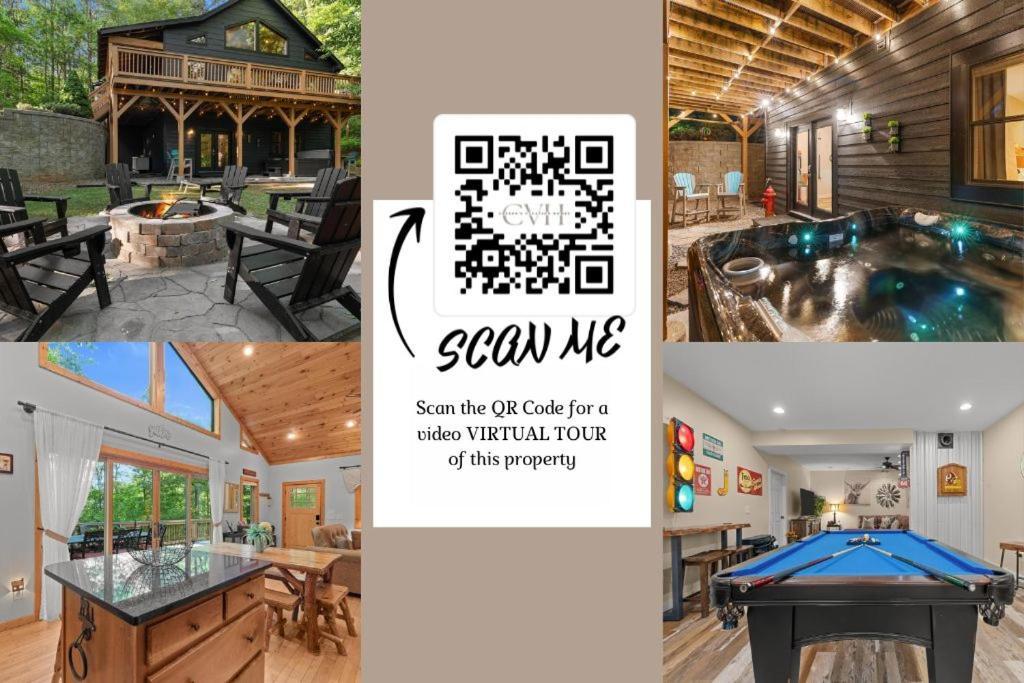 Lux Mtn Cabin - Hot Tub, Fire Pit, Game Room Franklin Kültér fotó