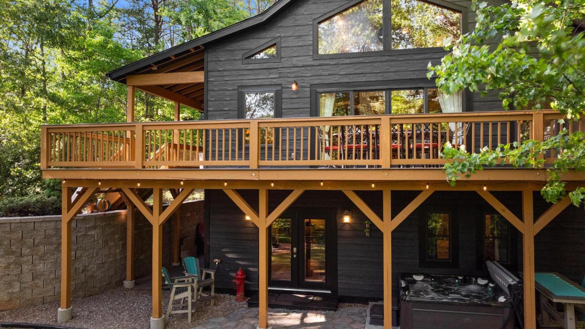 Lux Mtn Cabin Hot Tub, Fire Pit, Game Room 3Bd Franklin Kültér fotó