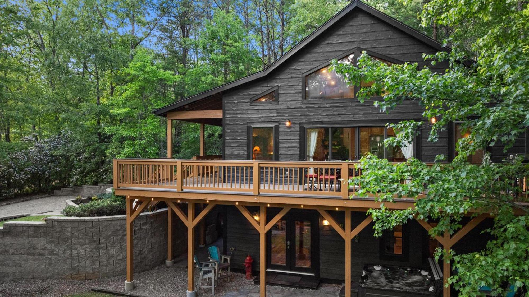 Lux Mtn Cabin Hot Tub, Fire Pit, Game Room 3Bd Franklin Kültér fotó