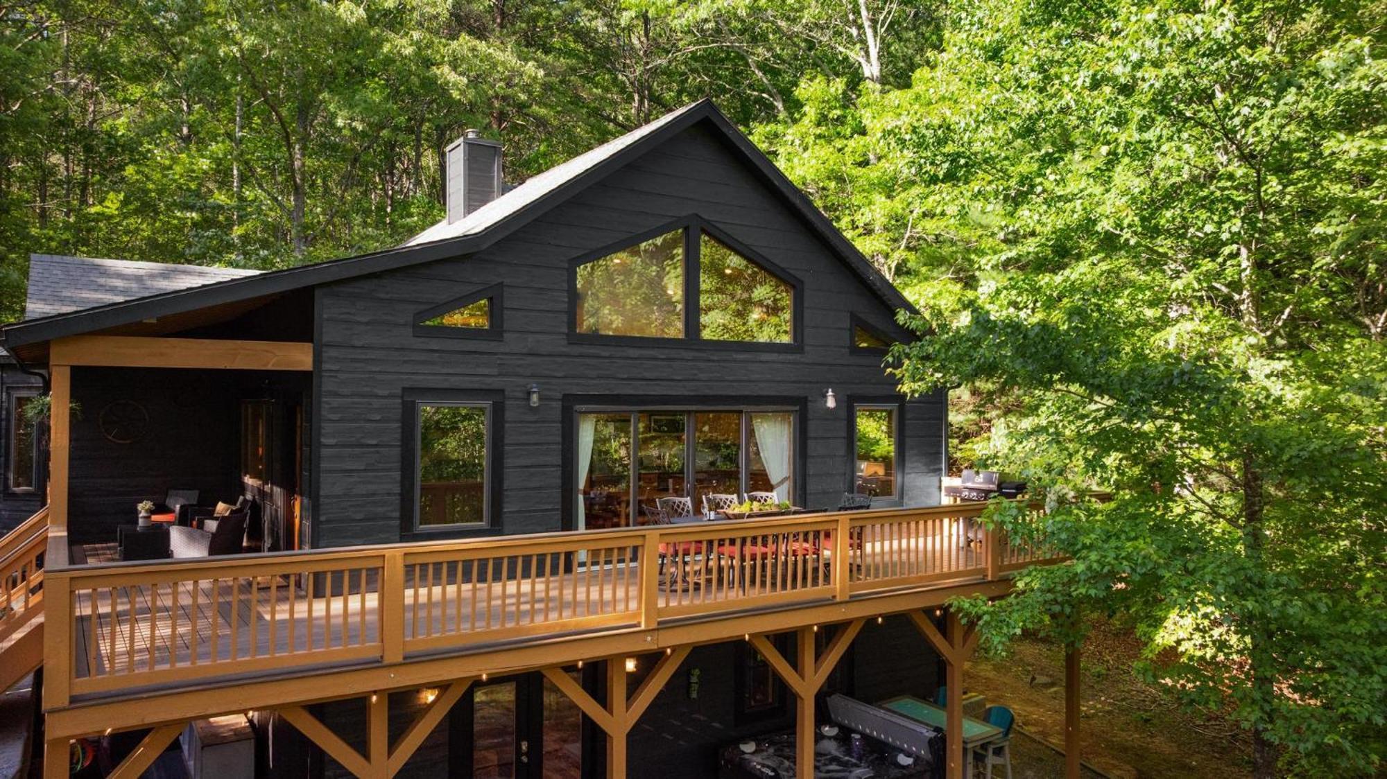 Lux Mtn Cabin Hot Tub, Fire Pit, Game Room 3Bd Franklin Kültér fotó